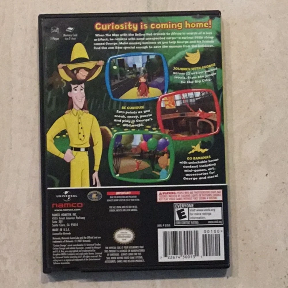 Curious George Nintendo GameCube Game